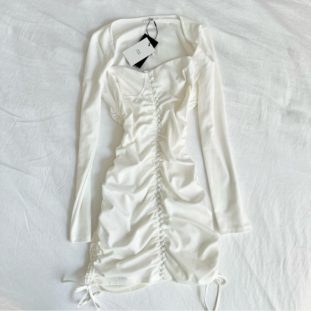 white mini dress🤍
